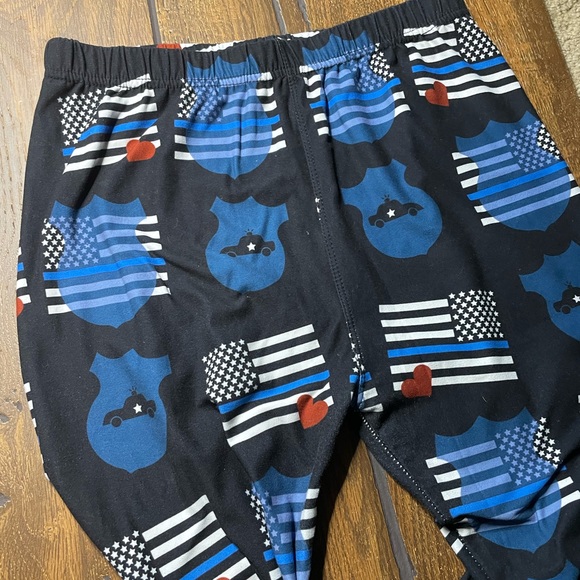 LulaRoe leggings American flag Police Stars Stripe - Picture 6 of 7